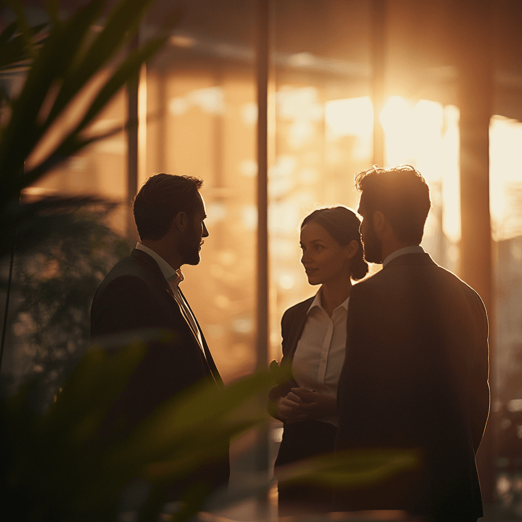 Business professionals collaborating